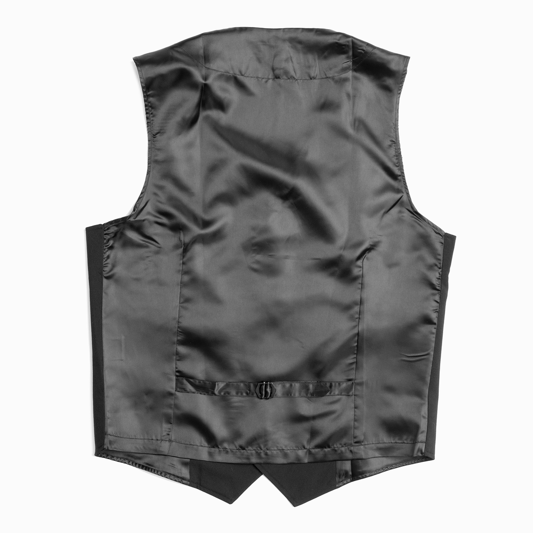 Men's Single Breasted Black Vest – Stock Mfg.
