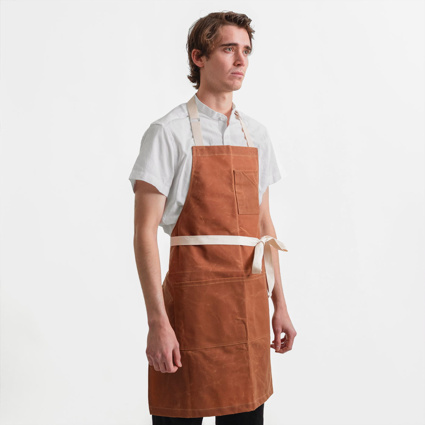Brown Waxed Canvas Stock Apron