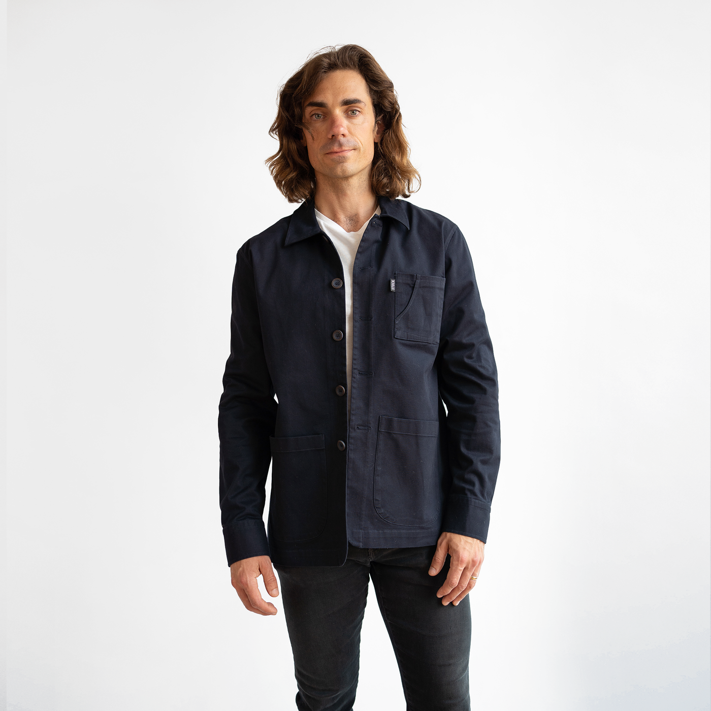 Chore top jacket navy