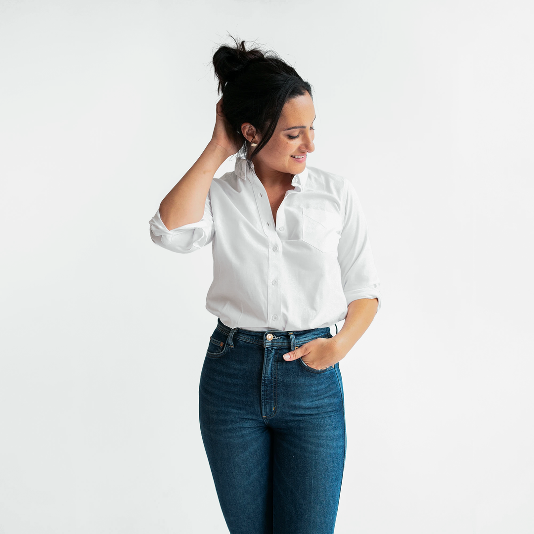 Women's White Service Oxford Women's White Service Oxford