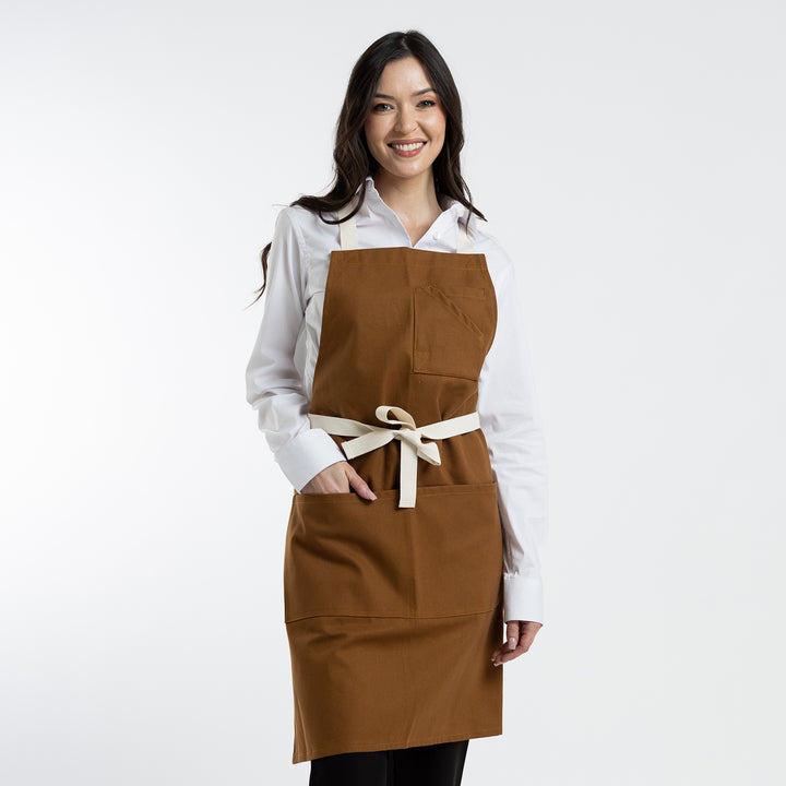 Ranch Tan Crossback Bib Apron – Stock Mfg.