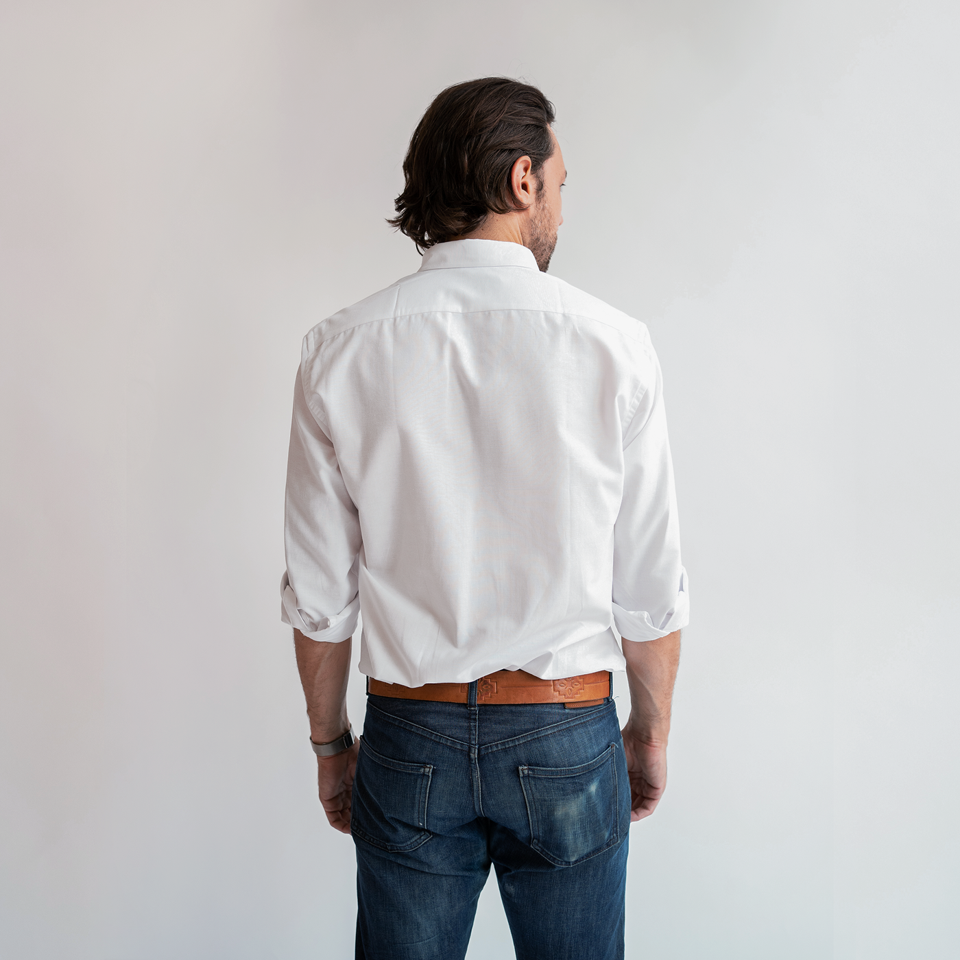 Men's Short Sleeve Oxford Shirt · 75% Cotton-25% Polyester · White