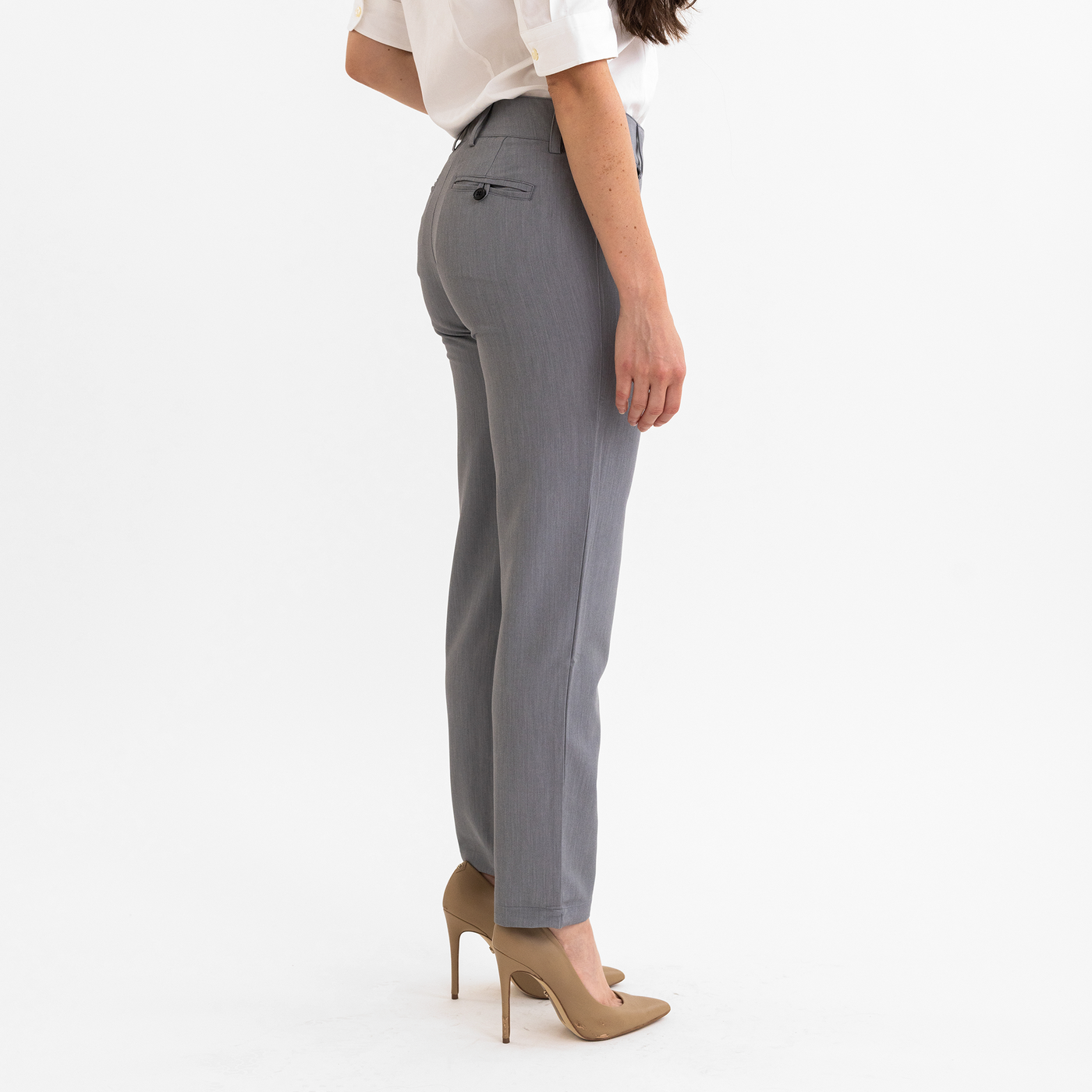 Women's Heather Gray Stretch Trouser