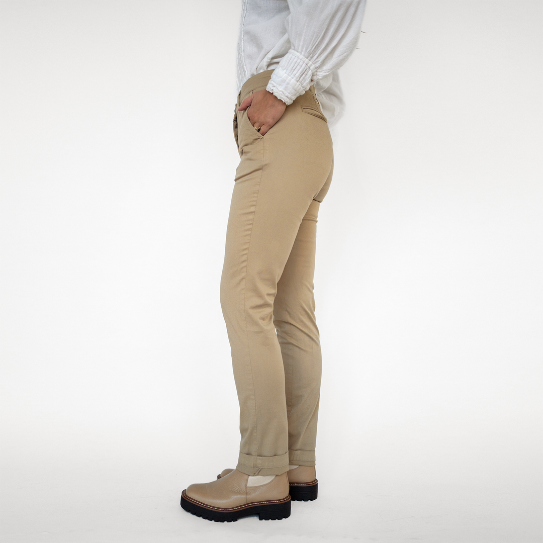 Women's Khaki Stretch Service Chino – Stock Mfg