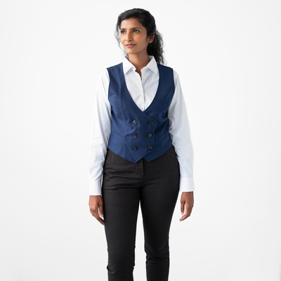 Women's Double Breasted Navy Vest