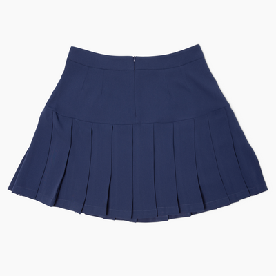 Navy Pleated Skirt
