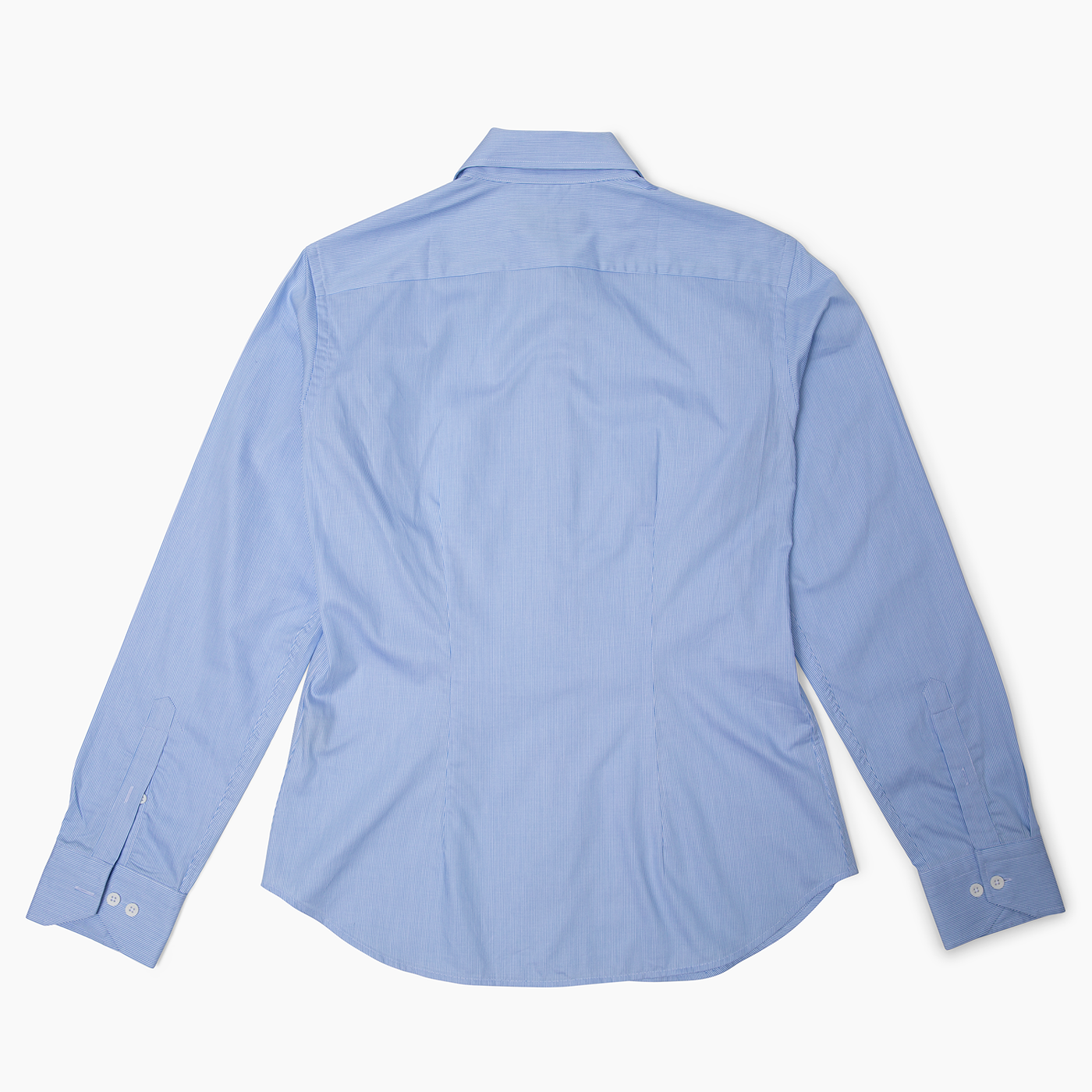 Women's Blue Striped Dress Shirt | Stock Mfg. Women's Blue Striped Dress Shirt | Stock Mfg.